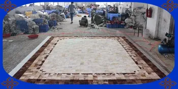 

2018 free shipping 100% natural genuine cowhide felt ball rug