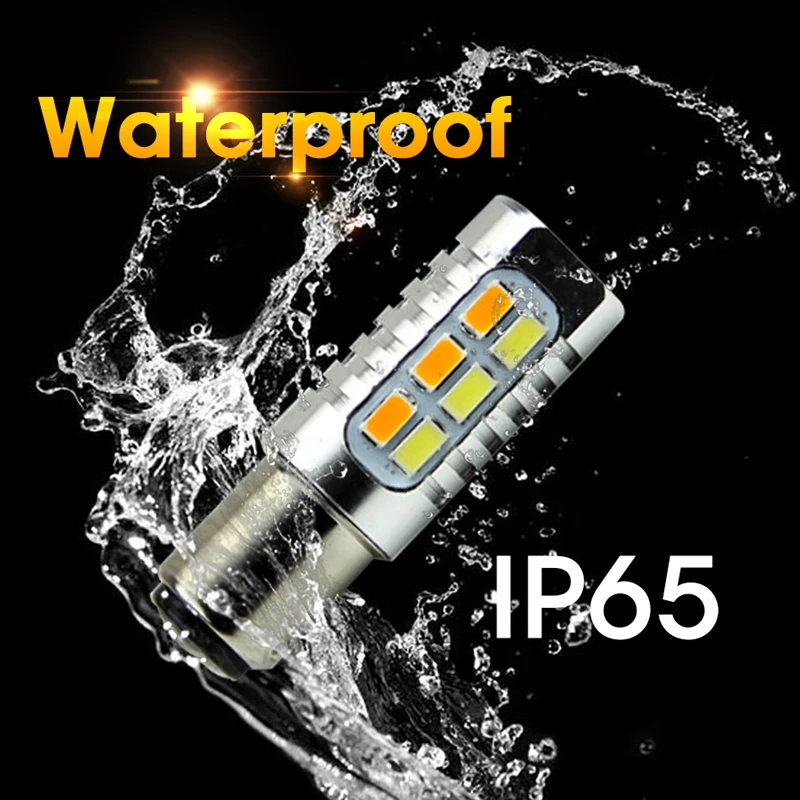 ROADOT 1157 22SMD 50W 5630 Yellow White LED Dual Color Switchback Turn Signal Light Bulbs Auto Vehicle Car Bulbs Lamp