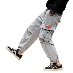 Большие размеры M-5XL мужские большие Боковые карманы высокого качества однотонные повседневные свободные штаны модные мужские Хип