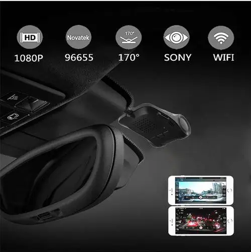 Автомобильный видеорегистратор с Wi Fi NOVATEK 96658 Sony IMX323 FHD 1080p автомобильная черная