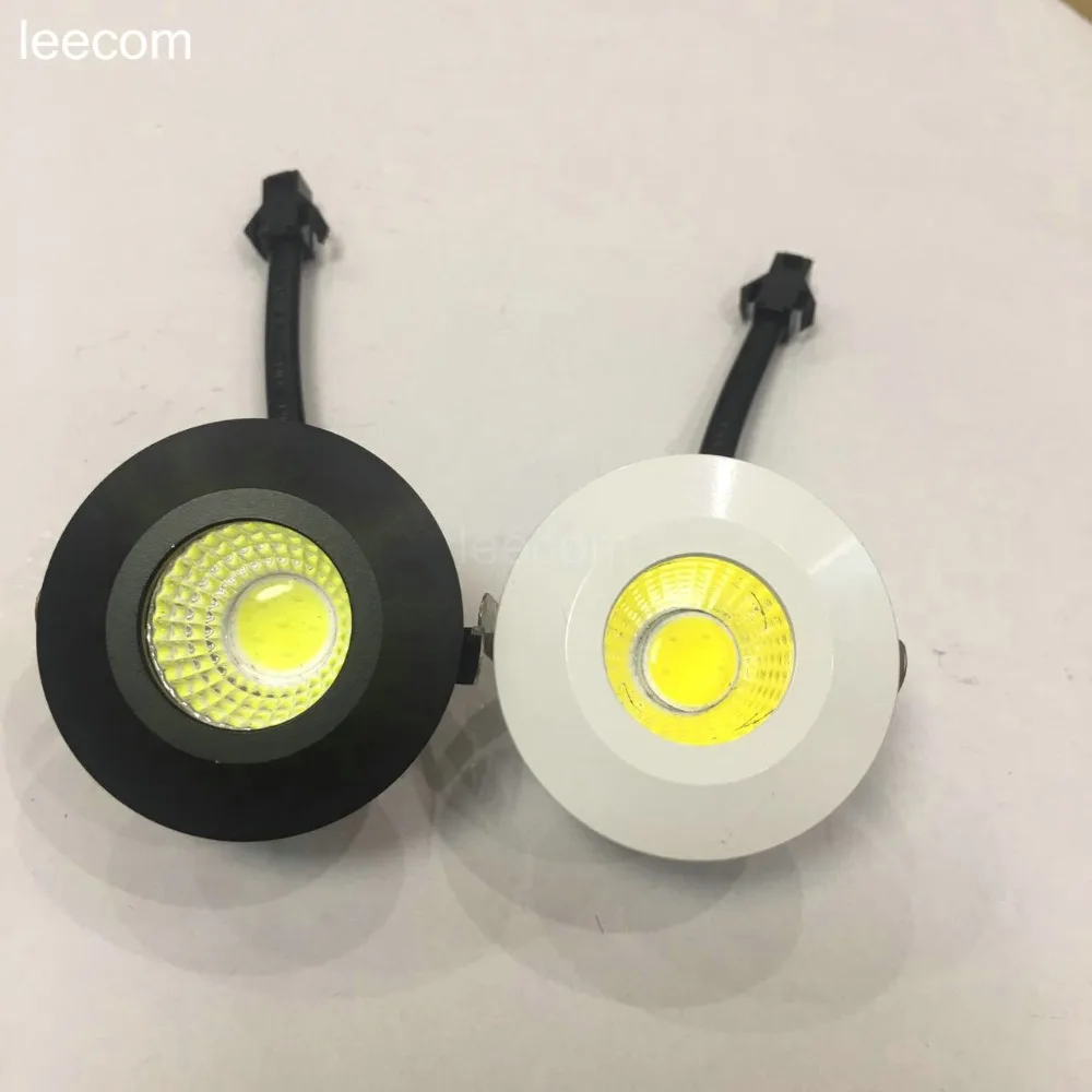 

1pcs/lot diameter 40mm LED Mini Downlight Under Cabinet Spot Light 3W for Ceiling Recessed Lamp DC12V Down lights free shipping
