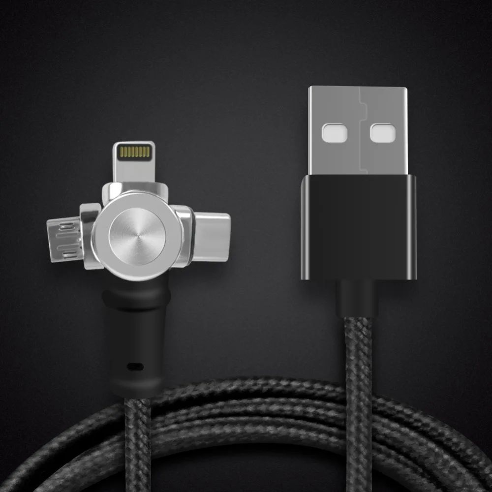 Магнитный кабель Sinstar для быстрой зарядки 180 градусов Тип C Micro USB Iphone Android типа |