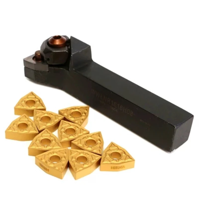 

WWLNR1616H08 CNC 95 degree external turning tool holder+4pcs WNMG0804 Inserts with L Wrench Metal Lathe Cutting Tool blade