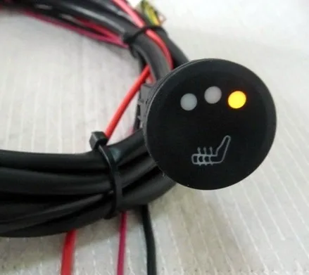 

1 Seats Car Accessories Button Round 3-level Carbon Seat Heater Switch, Heated Seats Car Switch Heater Cushion Heat
