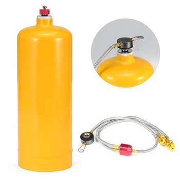 

Lixada Refillable 1.98Lb Propane Cylinder Tank Steel Tank Propane Cylinder For Outdoors Travel Hiking Camping Camping Stove