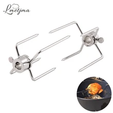LMETJMA fourchettes BBQ en acier inoxydable | Ensemble de 2 pièces/ensemble, fourchettes de BBQ, charbon de bois, Grill de poulet, fourchette à viande, outil de barbecue KC0149