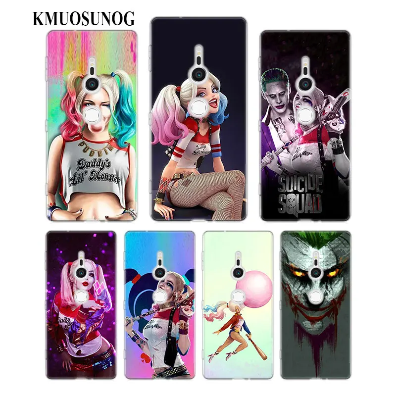 

Transparent Soft Silicone Phone Case Hero Joker and Harley Quinn for Sony Xperia M5 E5 Z5 XA1 XA2 XZ1 XZ2 Compact