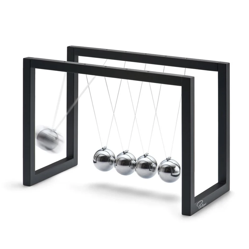  ABS Newtons Cradle Steel Balance Pendulum Ball Physics Science Fun Desk Toy Educational Teaching Ac