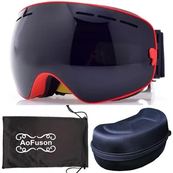 

Ski Goggles Brand Professional Snowoabrd Double Lens Anti-fog Big Spherical Ski Glasses Snow Skiing Mask With Original Cases