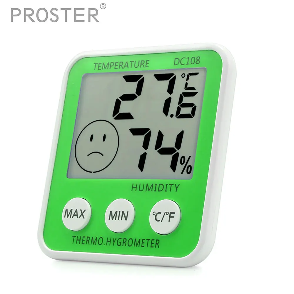 Indoor Weather Station Digital LCD Thermometer Hygrometer Battery Included Electronic