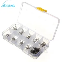 Bobing коробка 103 шт. рыболовные крючки 63 шт. тройные Крючки 40 шт. крючки для пресноводья рыболовные приманки Крючки с коробкой для рыболовных снастей высокого качества