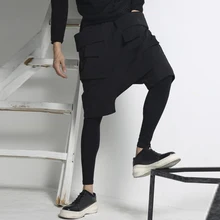 Для мужчин одежда BIGBANG стилист моды мульти карман шить комплект из двух предметов Штаны брюки певица костюмы