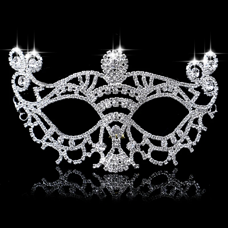 Buy Silver Color Bridal Masquerade Rhinestone