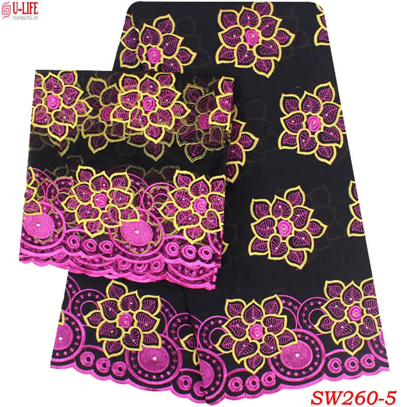 

ulifelace Nigerian Swiss Lace Aso Ebi African Swiss Voile in Switzerland For 7 Yards Dress Sets Tulle Cotton Lace SW-260