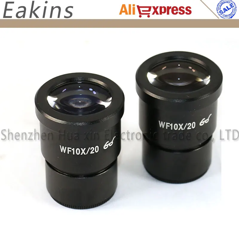 2 pcs WF10X/20 Eyepiece 30 mm diameter Large field of vision wide angle eyepiece for Binocular
