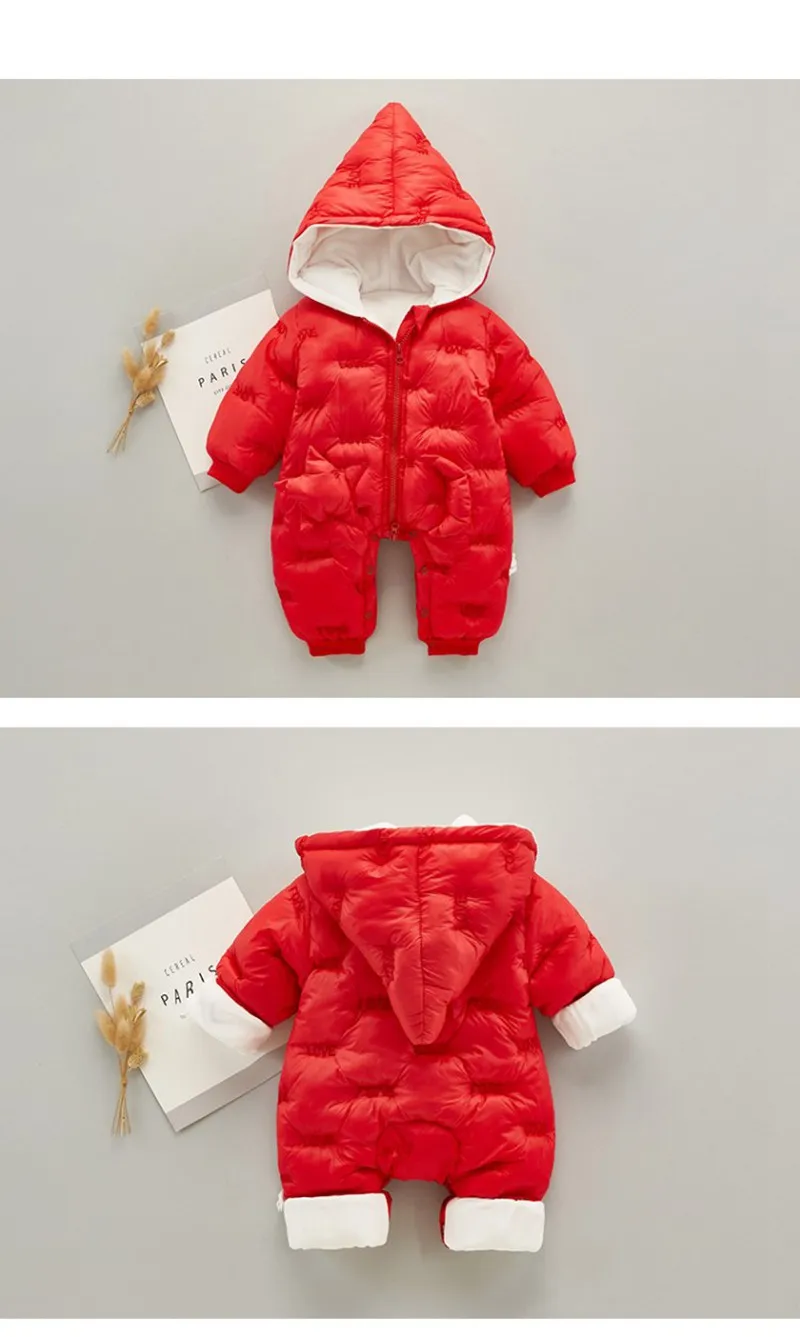 CROAL CHERIE Winter Baby Girl Clothes Boy Clothing Light Cotton Velvet Coats Jumpsuits Kids Snowsuit Snow Wear Warm Romper  (11)