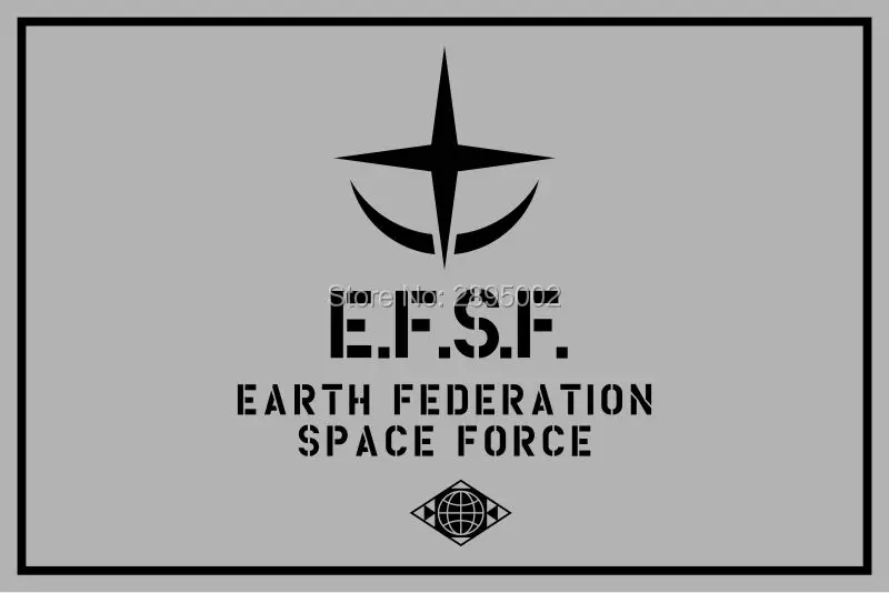 Earth Federation Space Force EFSF Gundam Indoor Outdoor Flag Custom | Дом и сад