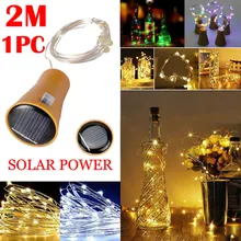 Wine-Bottle-Stopper String-Lights Fairy-Lamps Party-Decoration LED Solar Cork Copper-Wire