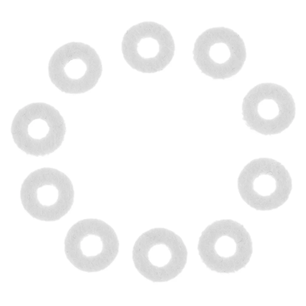 10 Pieces Lightweight Trumpet Felt Washers Cushion Pad Brass Instrument Accessory Brass Instruments Parts & Accessories