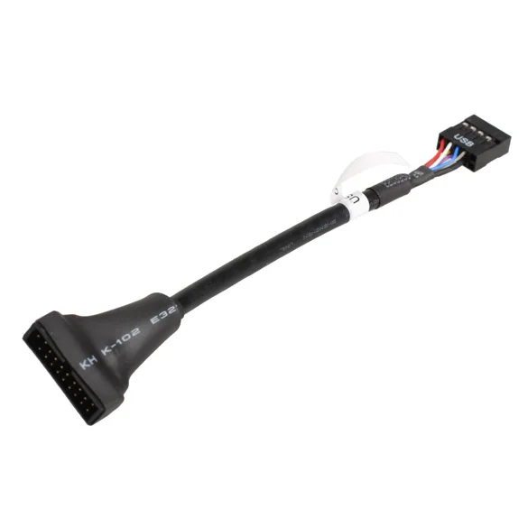 USB2.0 9 دبوس اللوحة أنثى إلى USB3.0 20 دبوس الإسكان الذكور مهائي كابلات ل CD-Rom قرص مرن لوحة.