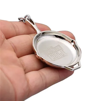 

J Store 12pcs/lot Wholesale Game Playerunknown's Battlegrounds PUBG Keychain Metal PUBG Pans INVITATIONAL Men Chaveiro JJ12581