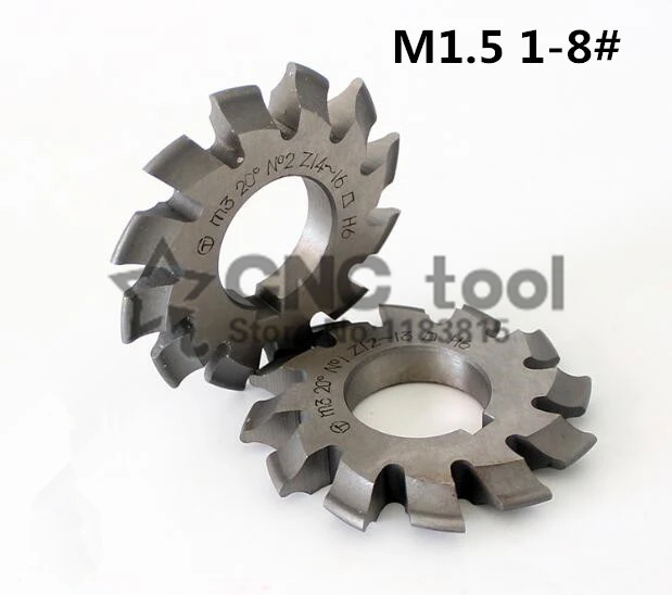 Free shipping 1PCS M1.5 Modulus PA20 degrees NO.1-NO.8 HSS Gear Milling cutter cutting tools | Инструменты
