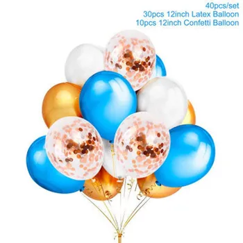 

40pcs/Lot 12 Inch Transparent Latex Rose Gold Pink Purple Balloons Pure Paper Sequins Balloons Baby Shower Wedding Decoration