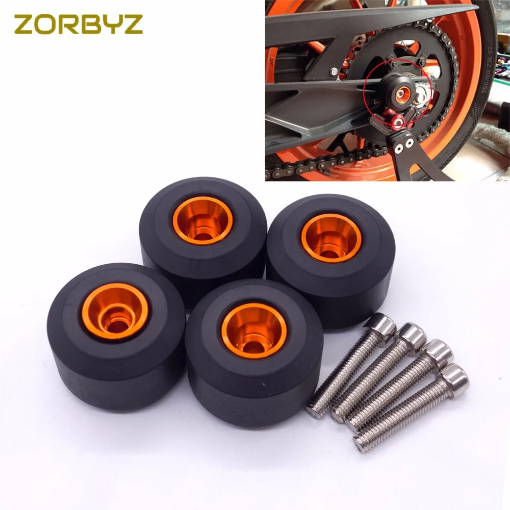 

ZORBYZ 1 Set Front Rear Fork Wheel Frame Slider Crash Protector Guard For KTM RC 125 200 390 Motorcycle