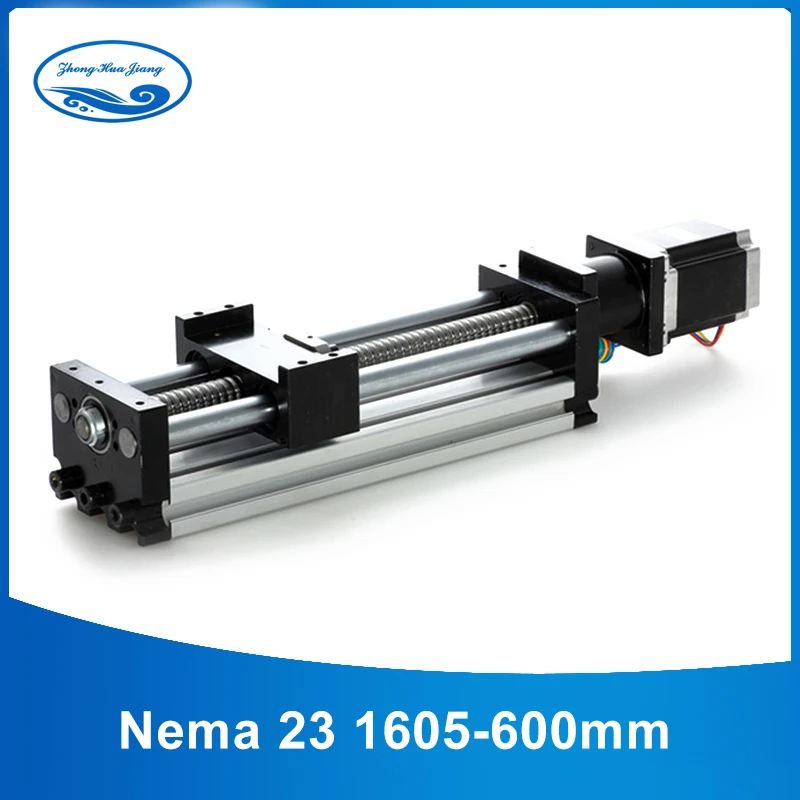 

1605-600mm linear guide rail 16mm linear rod cnc linear rail + nema 23 cnc guide rail