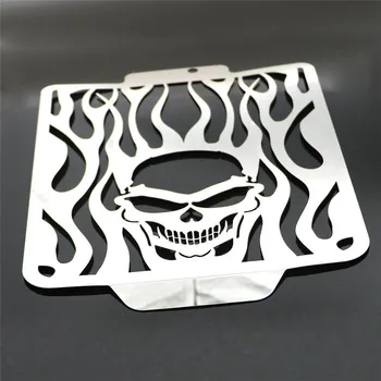 

Stainless Steel Skull Radiator Cooling Grill Grille Cover Guard Protector for Suzuki Boulevard M109R 2004 - 2016 2005 2006 2007