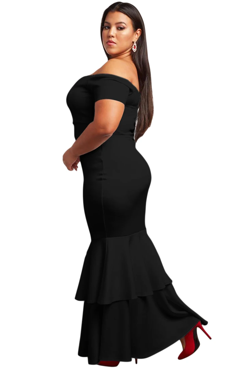 Black-My-Everything-Plus-Size-Mermaid-Dress-LC610947-2-2