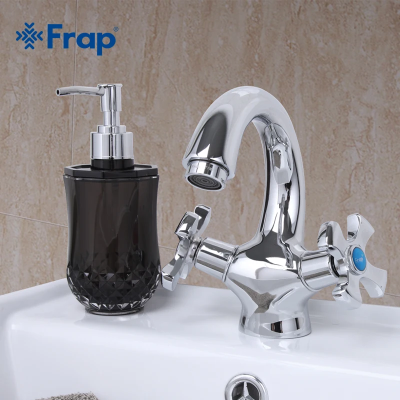 Frap Modern Style Dual Handle Tap Basin Faucet