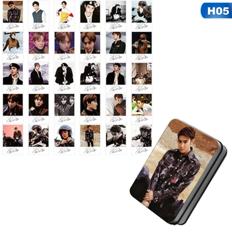 30 шт./компл. K-pop EXO новые Ablum не мешать мой темп Lomo карты Chanyeol Baekhyun фото карты с металлической коробкой - Цвет: 05