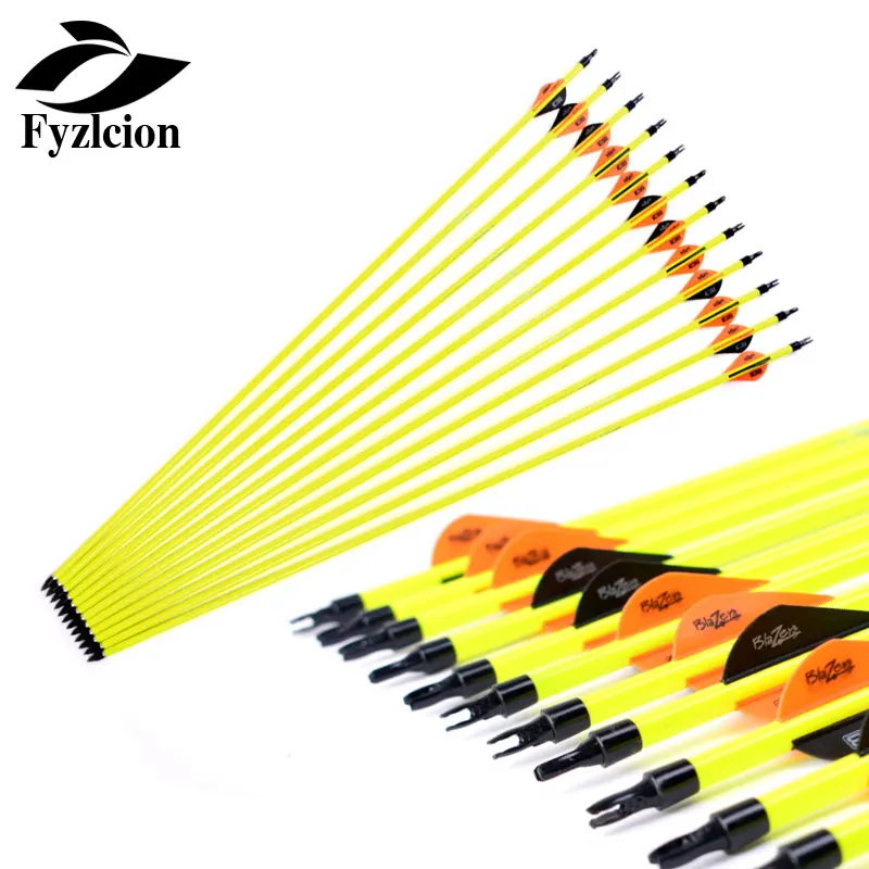 Compound / Recurve Bow Practice 6PCS 30 Inch Vanes 500 spine Orange