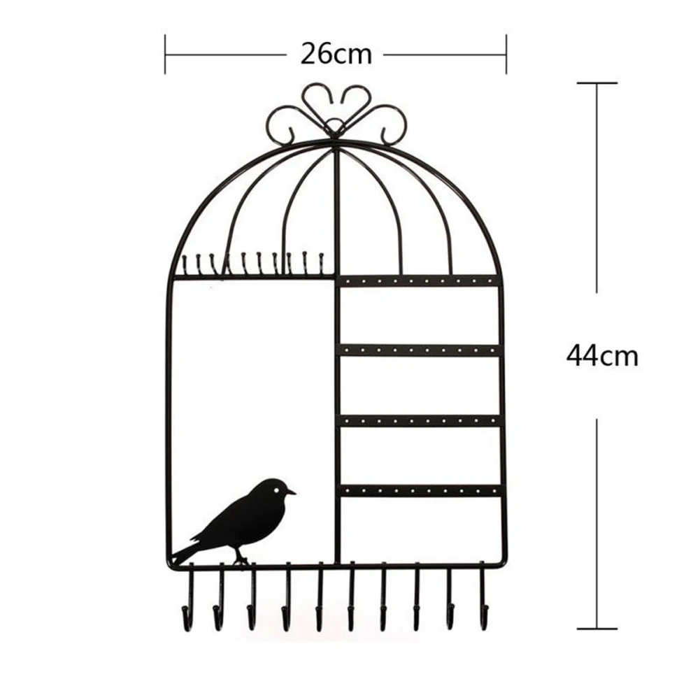Птица настенная металлическая подставка для ювелирных изделий стойка серьги ожерелья дисплей новый