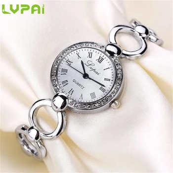 

Superior LVPAI Vente chaude De Mode De Luxe Femmes Montres diamond Bracelet Montre Roman numeralsWatch Oct 19