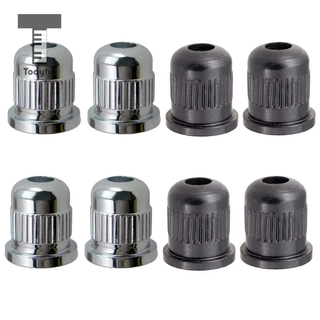 Tooyful 4 Pcs Electric Bass Guitar String Mounting Ferrules Bushing for Thru Body