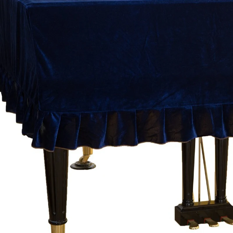 Thicken Grand Piano Cover Pleuche 1 PCS Dust Proof Home Texile Gold Velvet Cloth Cover Trigon Piano Accessories Cover (1)