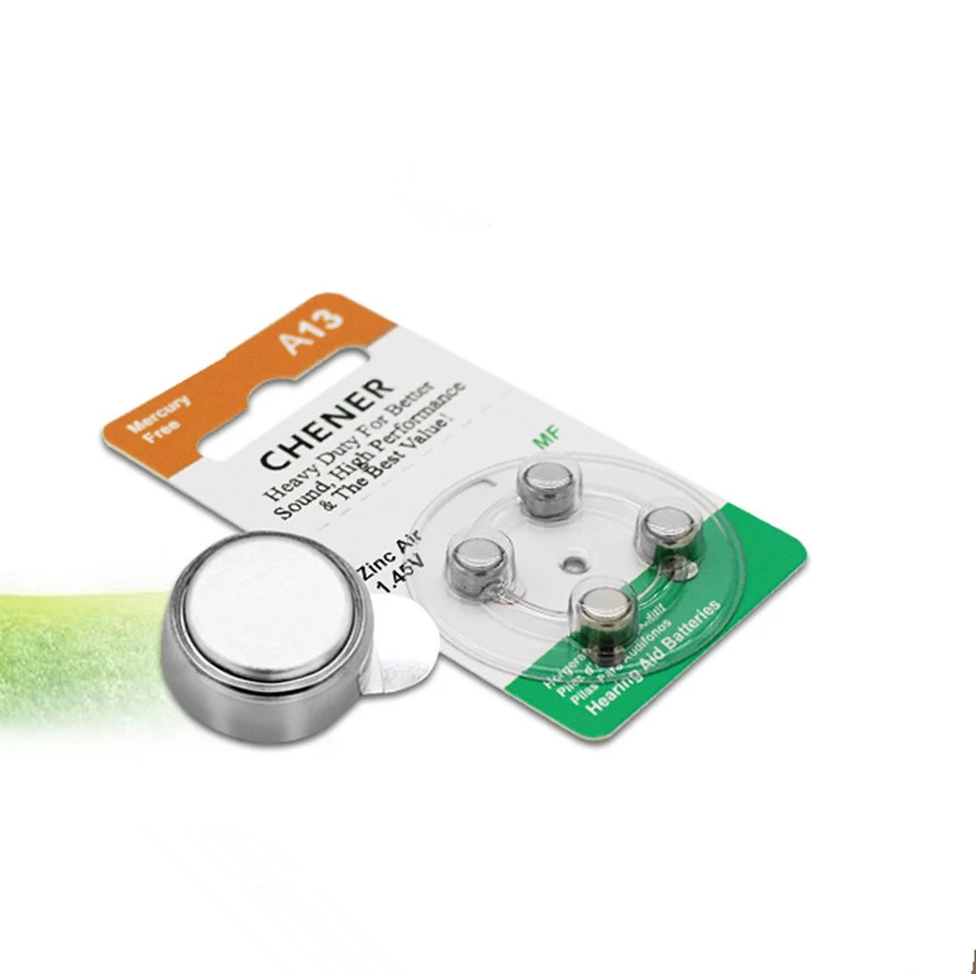 

40x Zinc air button battery A13 P13 PR48 strong stability hearing aid battery