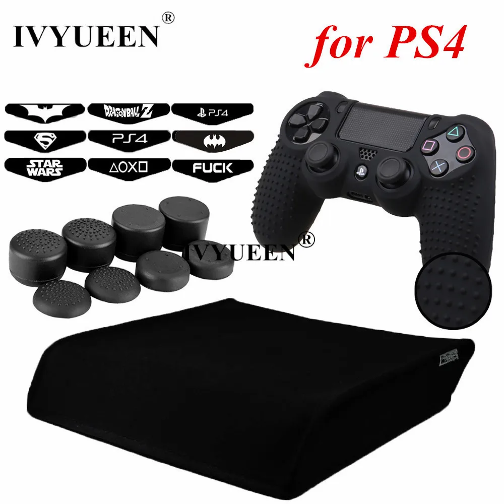 IVYUEEN 19 в 1 неопреновый рукав пылезащитный чехол для игровой станции 4 PS4 Pro Slim консоль+ контроллер чехол+ палка крышка+ наклейка - Цвет: for PS4