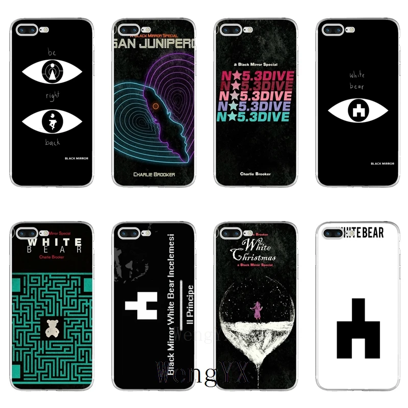 Black Mirror White Bear Slim Silicone Tpu Soft Phone Case For Iphone X 8 8plus 7 7plus 6 6s Plus 5 5s 5c Se 4 4s Half Wrapped Cases Aliexpress