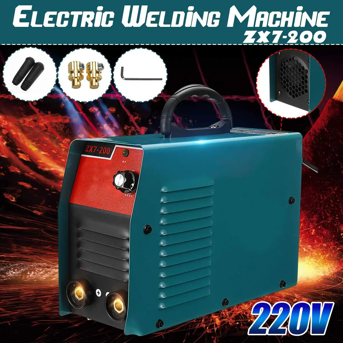 

Handheld Mini ZX7-200 Electric 220V 2.5 Electrode Welding Machine Tools Digital Display for Welding Electric Working Home Factor