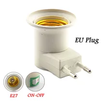 E27 светодиодный держатель лампы конвертер гнездо базовый тип для питания переменного тока 110-220 В ЕС вилка Llight Лампа адаптер+ Кнопка ВКЛ/ВЫКЛ переключатель