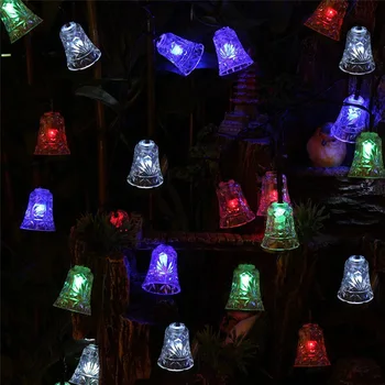 

110V/220V 4M 20 LED Small Bells String Fairy Lights Christmas Tree Decorations For Home Outdoor Wedding Garland Decoration