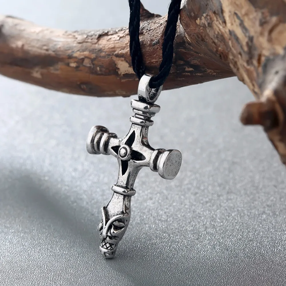 Колье с подвеской в виде молота Тора Олафа волка церкви Иисуса|jesus pendant|pendant necklacethor