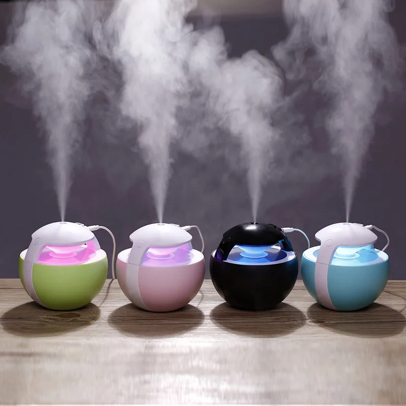 Car air freshener 3 in 1 Night Elf Humidifier Ultrasonic Diffuser USB Fan LED Light Mini Humidifiers Air Purifier Mist Maker