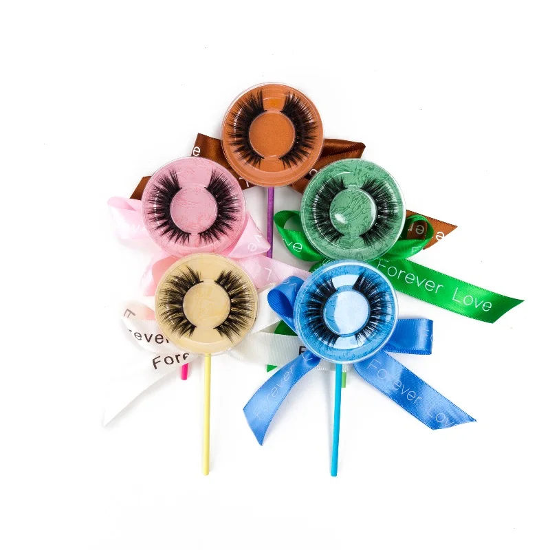 

Big Eye's Secret 10 Pairs With Lollipop Packing Full Strip Lash False Eyelash Faux Lash 3D Mink Eyelash Silk Lash Free Shipping