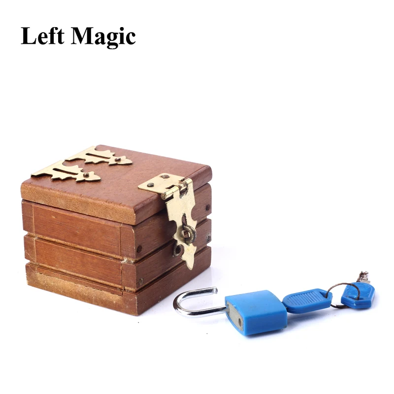 Мини заблокированная коробка (чудо-коробка) волшебный трюк s предсказание деревянная коробка крупным планом волшебный трюк аксессуар