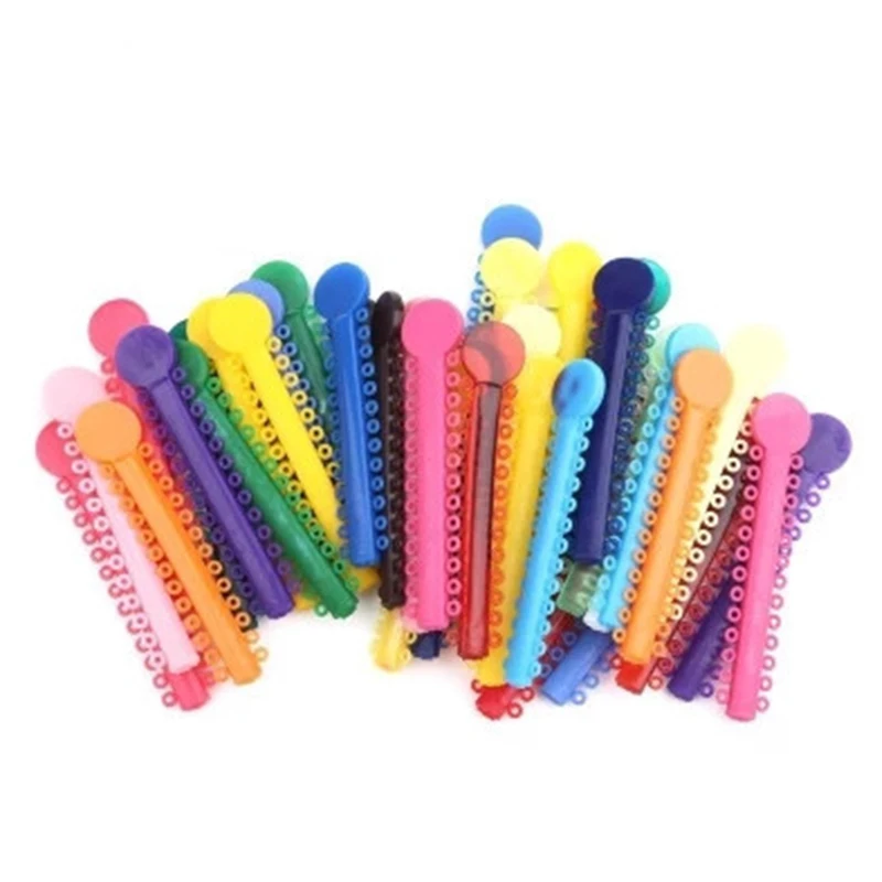 40pcs Colorful/Transparent Dental ligature Ties Orthodontics Elastic