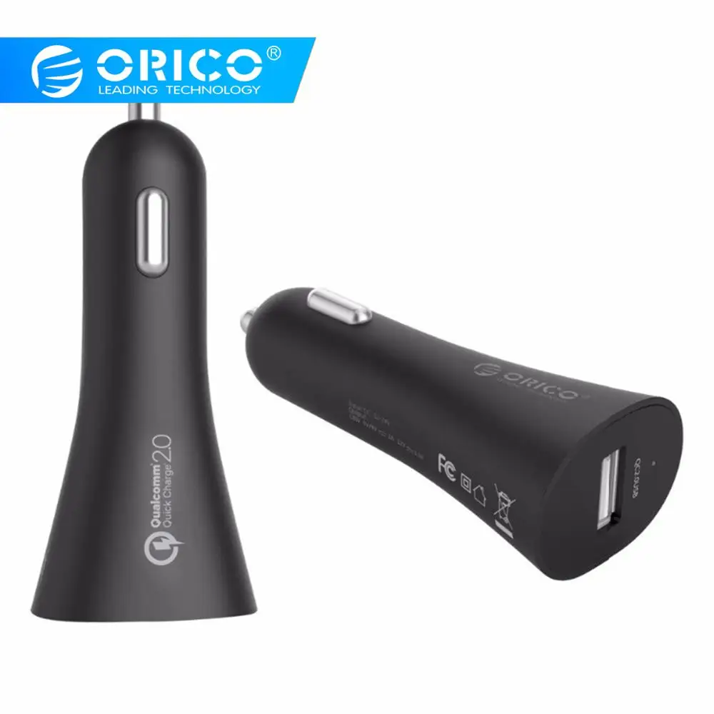 ORICO سيارة شاحن يو اس بي سريعة تهمة 2.0 الهاتف المحمول شاحن 2 منفذ USB سريع QC 2.0 سيارة شاحن سامسونج Xiaomi شاحن الجهاز اللوحي